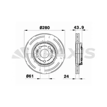 Renault On Fren Aynası (diski) Havalı Kangoo III Mercedes Citan 1,5dci / 1,6 08> (5 Bijon) - Braxıs Ae0182 ürün görseli