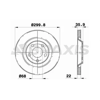 Vag Arka Fren Disk Aynası Havalı A4 2.0 Tfsi / 3.0 Tdi S4 Quattro 04 08 A4 S4 Quattro 03 04 - Braxıs Ae0785 ürün görseli