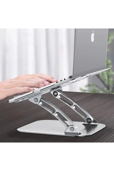 Akman Ally T602 Ayarlanabilir Katlanır Isı Havalandırmalı Alüminyum Laptop Stand? - ACL6202466-3395 - Resim 4