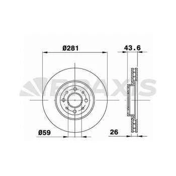 Fiat On Fren Disk Aynası Havalı Bravo 1.4t 1.9d Mjet 04 / 07> Stilo 1.9jtd 01 / 04> Stilo Vagon 1.9jtd 01 - Braxıs Ae0235 ürün görseli