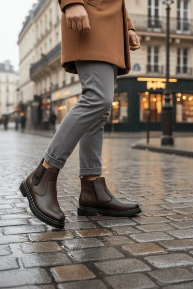 Muggo GERALT Fermuarlı İçi Kürklü Erkek Kışlık Bot - 3