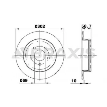 Mitsubıshı Arka Fren Disk Aynası Mitsubıshı Grandıs 2.0di D - Braxıs Ae0629 ürün görseli