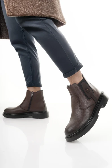 Muggo GERALT Fermuarlı İçi Kürklü Erkek Kışlık Bot - 4