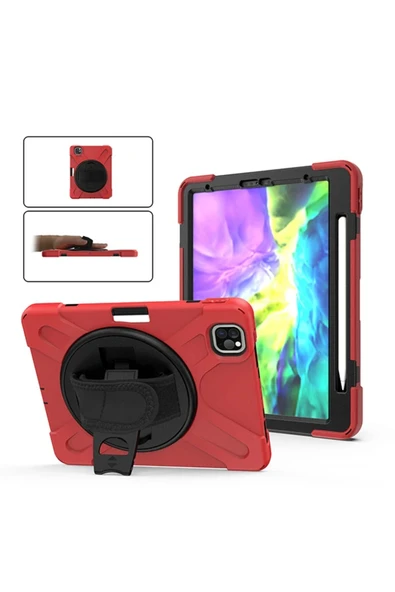 Akman iPad Pro11 (2021-2020-2018) Kılıf Shockproof 3 Katmanlı Standlı Zırh Kılı - ACL6205211-4207 ürün görseli