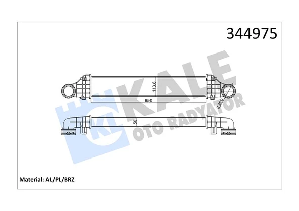 Mercedes Turbosarj Radyatoru E-Class W211 02>08 S211 03>09 - Kale 344975 ürün görseli