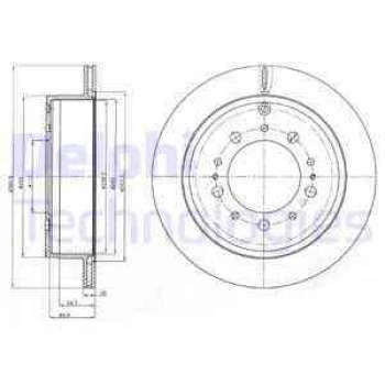 Toyota Arka Fren Aynası Toyota Land Cruıser 08-> LX 07-> - Delphi Bg4275 ürün görseli