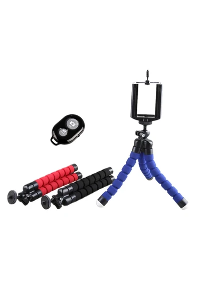 Akman Mini Tripod Selfie Masa Üstü Stand + Bluetooth Kumanda-(1903) - ACL6202938-1865 - 3