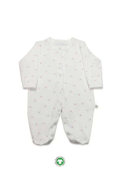 Grow İn Love Bebe Tulum 15103 Pembe Ekru