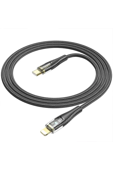 Akman HOCO U121 Gold standard Transparent Discovery Edition 60W Type-C to iPhone Light - ACL6209147-3105 - Resim 4