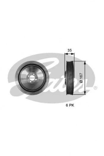 Fiat Krank Kasnagı Z19dt Z19dtl Vectra C Astra H Fiat Bravo II 1.6d 2.0d Multyjet 08 Egea Sedan Hb 1.6d - Gates Tvd1135 ürün görseli 1