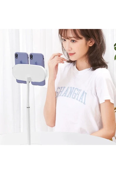 Akman ALLY Masa Üstü 2 Telefon Tutucu Stand YoutuberCanlı Yayın Selfie TikTok Make - ACL6203291-9255 - Resim 3