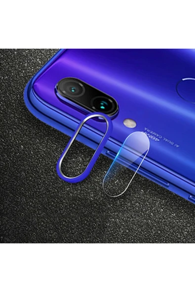 İsmiyle Al Xiaom Redmi Note 7 Kamera Koruma Metal Lens+ Kırılmaz Cam Set-(1903) - 2