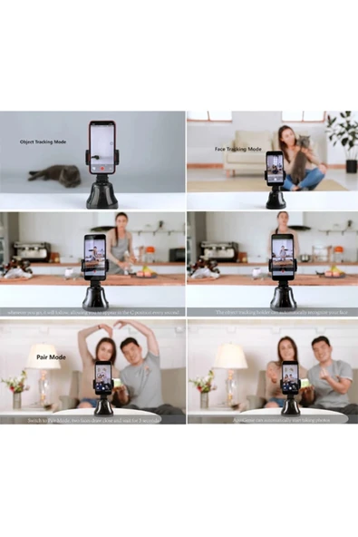 Akman Apai Genie 360° Akıllı Selfie Sosyal Medya Video Takip Asistanı Tripod-(1903 - ACL6204492-1470 - Resim 5