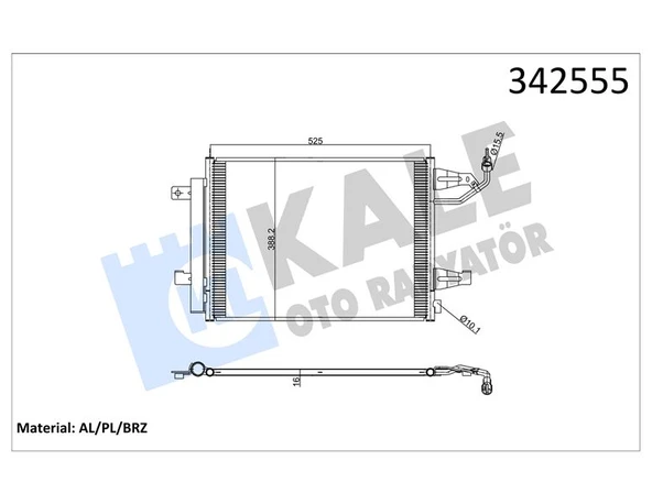 Mitsubıshı Klima Radyatoru Mitsubıshı Colt 2004-2012 , Smart Forfour (454) 04>06 - Kale 342555 ürün görseli