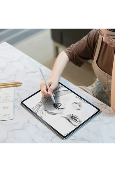 Akman ALLY İPad Pro 12.9 İnch 2017 Paper Like Film Darbe Emici Pet Ekran Koruyucu-(1 - ACL6203725-9503 - Resim 5