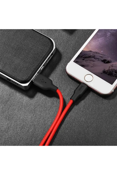 Akman HOCO X21 Plus USB to iPhone Lightning Silikon Hızlı Şarj ve Data Kablosu-(190 - ACL6204967-6019 - Resim 4