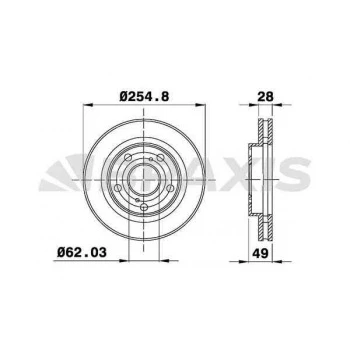 Toyota On Fren Disk Aynası Toyota Camry Picnic 2.2i 2.0i - Braxıs Ae0440 ürün görseli