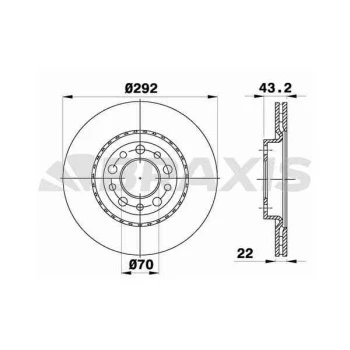 Alfa Romeo Arka Fren Disk Aynası Havalı 159 159 Sportwagon 2.4jtdm / 3.2jts Q4 09 / 05 Brera 3.2jts Q4 01 / 06 - Braxıs Ae0575 ürün görseli
