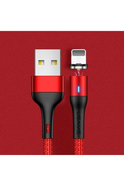 Akman Usams Mıknatıslı Başlık İPhone 14-13-12-11 usb Şarj Kablosu-(1903) - ACL6207806-7355 - Resim 2