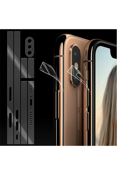 İsmiyle Al İphone Xs Hidrojel Hayalet Yan Alt Üst Kamera Kaplama-(1903)