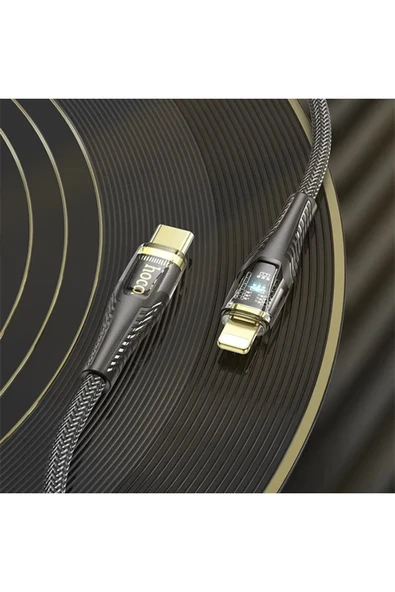 Akman HOCO U121 Gold standard Transparent Discovery Edition 60W Type-C to iPhone Light - ACL6209147-3105 - Resim 2