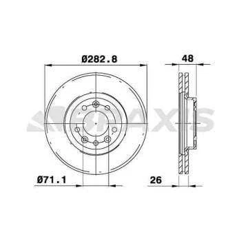 Psa On Fren Disk Aynası Havalı P407 1.6hdi 110 Fap 1.8 2.0 2.0 16v 2.0hdi 135 Fap 05 / 04> P407 Sw P607 - Braxıs Ae0095 ürün görseli