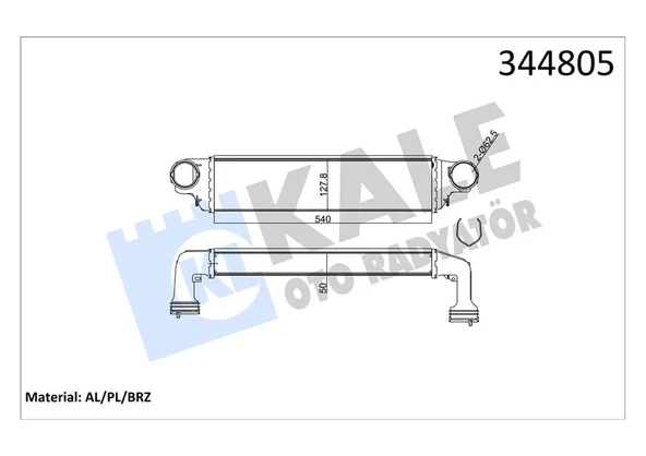 Bmw Turbo Radyatoru Bmw E46  X3 E83 M47 M57 - Kale 344805 ürün görseli