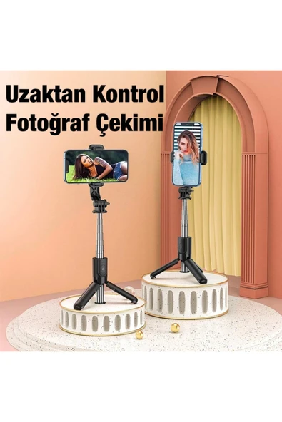 Akman HOCO K17 Bluetooth Uzaktan Kontrol Selfie Çubuğu Tripod Mini Canlı Yayın Sta - ACL6209128-3263 - 2