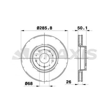 Volvo On Fren Disk Aynası Havalı Volvo  S60 00>10  S80 98>06 Xc70 00> 07 V70 II  99>07 - Braxıs Ae0250 ürün görseli