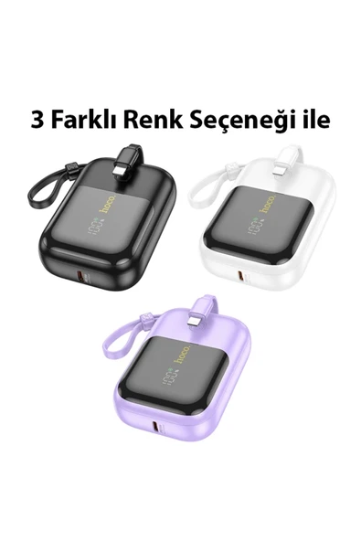 Akman HOCO Q20 Fountain 10000mAh 22.5W+PD20W Dijital Göstergeli Kablolu Powerbank-(19 - ACL6209179-2672 - Resim 3