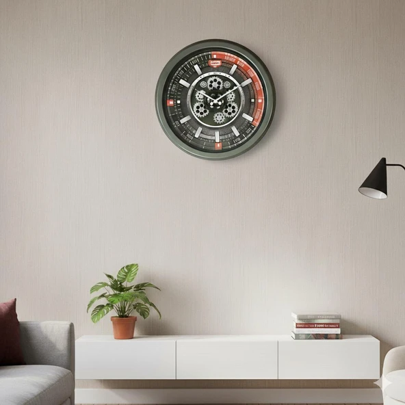 Galaxy Premium Sport Serisi Metal Çarklı Duvar Saati 60 CM Gri - 2