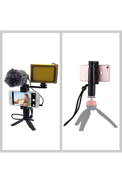 Akman PULUZ Video Telefon Elde Tutucu+ Bileklik Tripod Adaptörü-(1903) - ACL6208422-4516 - 3