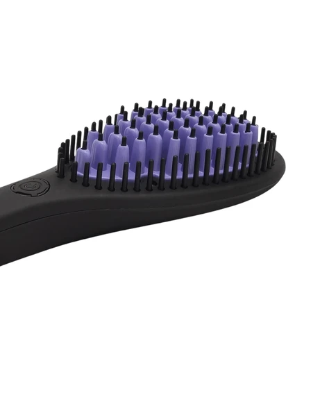 Siyah Renk Seramik Elektrikli Saç Düzleştirici Fırça – 210°C Isı Ayarı - 3
