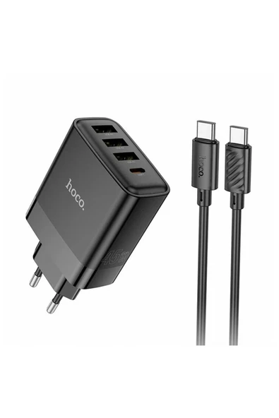 Akman HOCO C127A PD45W(1C3A) Hızlı Şarj Aleti + Type-C to Type-C Kablo Seti-(1903) - ACL6203140-7039 - Resim 5