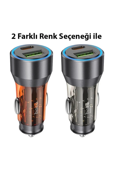 Akman HOCO NZ12A Action PD43W USB + Type-C Hızlı Şarj Araç Çakmaklı Şarj Aleti- - ACL6204315-2466 - Resim 5