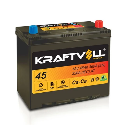Aku Aku 12v 45 Ah Ns60 (238x129x227) Dar Tam Kapalı Ters - Kraftvoll 18010004 - Resim 1