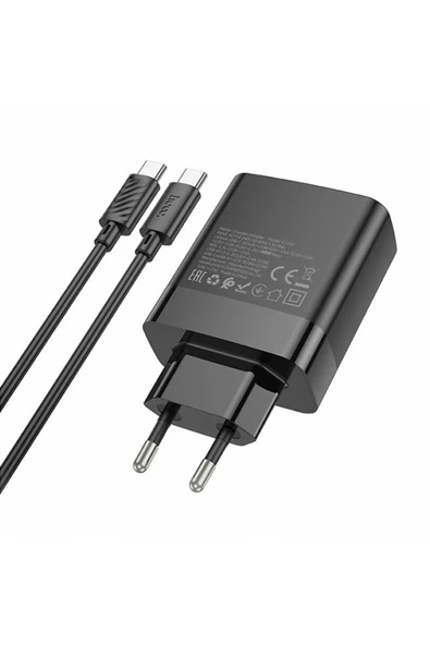 Akman HOCO C127A PD45W(1C3A) Hızlı Şarj Aleti + Type-C to Type-C Kablo Seti-(1903) - ACL6203140-7039 - Resim 3