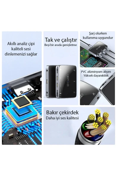 Akman ALLY MH-319 Type-c 2 İN 1 Canlı Yayın İçin Dönüştürücü Live Converter - ACL6208472-1706 - 3