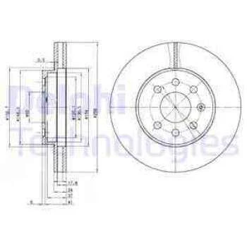 Daewoo On Fren Disk Aynası Havalı 256mm Nubıra 97>03 Espero 97> - Delphi Bg3334 ürün görseli