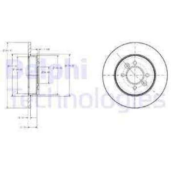 Renault Arka Fren Aynası (diski) Laguna I Safrane 1,6 / 1,8 / 2,0 / 2,2 - Delphi Bg2694 ürün görseli