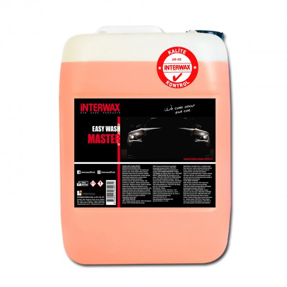 INTERWAX EASY WASH MASTER OTO YIKAMA KÖPÜĞÜ 20 KG