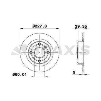 Volvo Arka Fren Disk Aynası Volvo 440 460 480 1.6i 1.7 - Braxıs Ae0633 ürün görseli