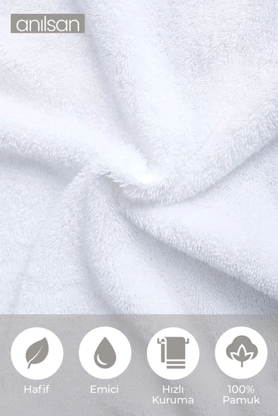 10'lu Büyük Banyo Havlusu - 90x150 Cm, 650gr, %100pamuk, Spa Ve Otel Havlusu, Günlük Kullanıma Uygun - 2