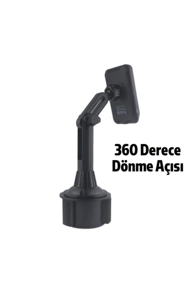 Akman ALLY Araç Bardaklık Telefon Tutucu Magsafe iPhone 15-14-13-12 Serisi 15W Kablo - ACL6205848-7948 - Resim 5