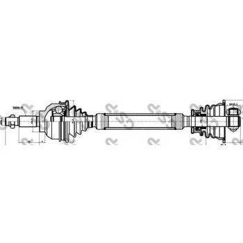 Renault On Aks Sol Laguna II (bg0 / 1) 1,9 DCI 6 Vites M T Abssız 01 07 (dis Freze:27 Uzunluk:632) - Gsp 250207 - Resim 1