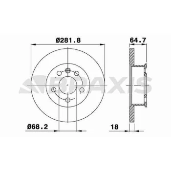Vag On Fren Disk Aynası Transporter T4 1.8 1.9d / Td / Tdi 2.0 / 2.4d / 2.5 / 2.5tdi 2.8 90> - Braxıs Ae0313 ürün görseli