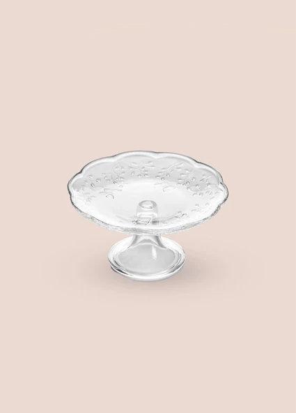The Mia Ayaklı Cam Sunum Tabağı 20x10 cm CAM0500 - Resim 5