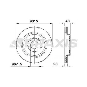 Opel Arka Fren Disk Aynası Havalı İnsignia Sport Tourer 1.6 / 1.6t / 1.8 / 2.0cdti 07 / 08> - Braxıs Ae0349 ürün görseli