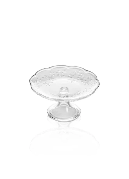 The Mia Ayaklı Cam Sunum Tabağı 20x10 cm CAM0500 - Resim 3