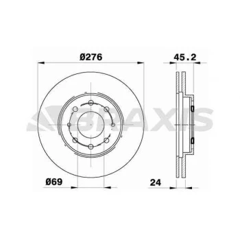 Mitsubıshı On Fren Disk Aynası Mitsubıshı Galant 2.0i 2.4i - Braxıs Ae0604 ürün görseli